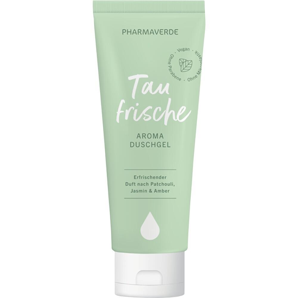 Grüne Tube mit Duschgel, Duft: Patchouli, Jasmin, Amber.