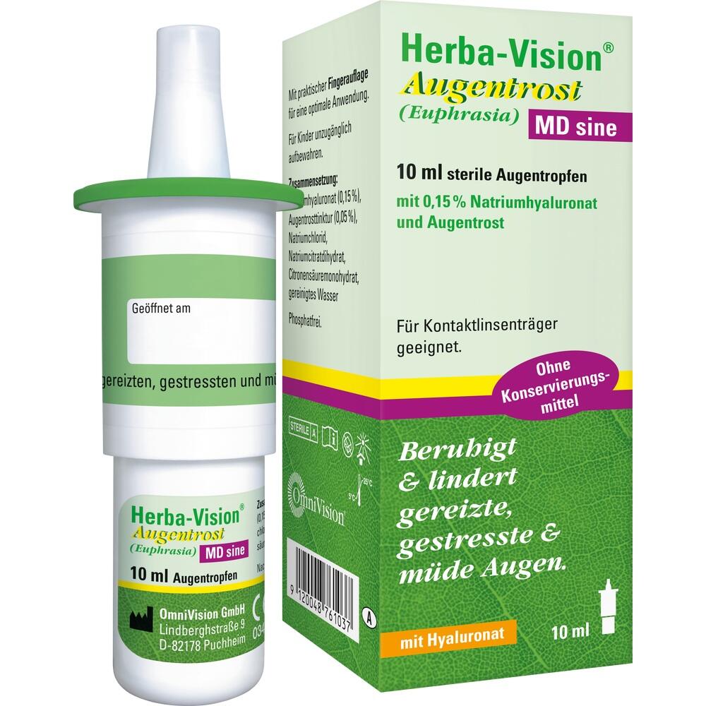 Augentropfen gegen gereizte und müde Augen, geeignet für Kontaktlinsenträger.